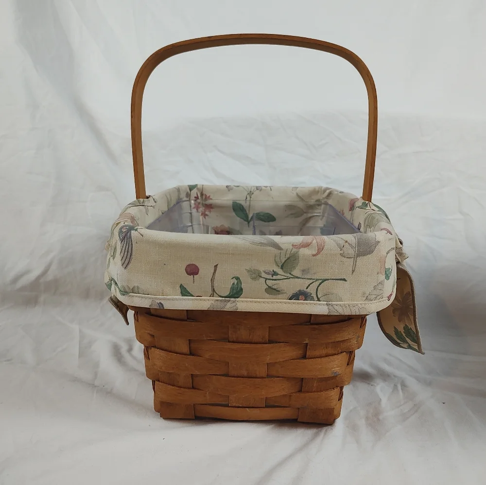 Longaberger 1992 Spring Basket Botanical Fields Liner Divided Plastic Protector - Picture 6 of 12